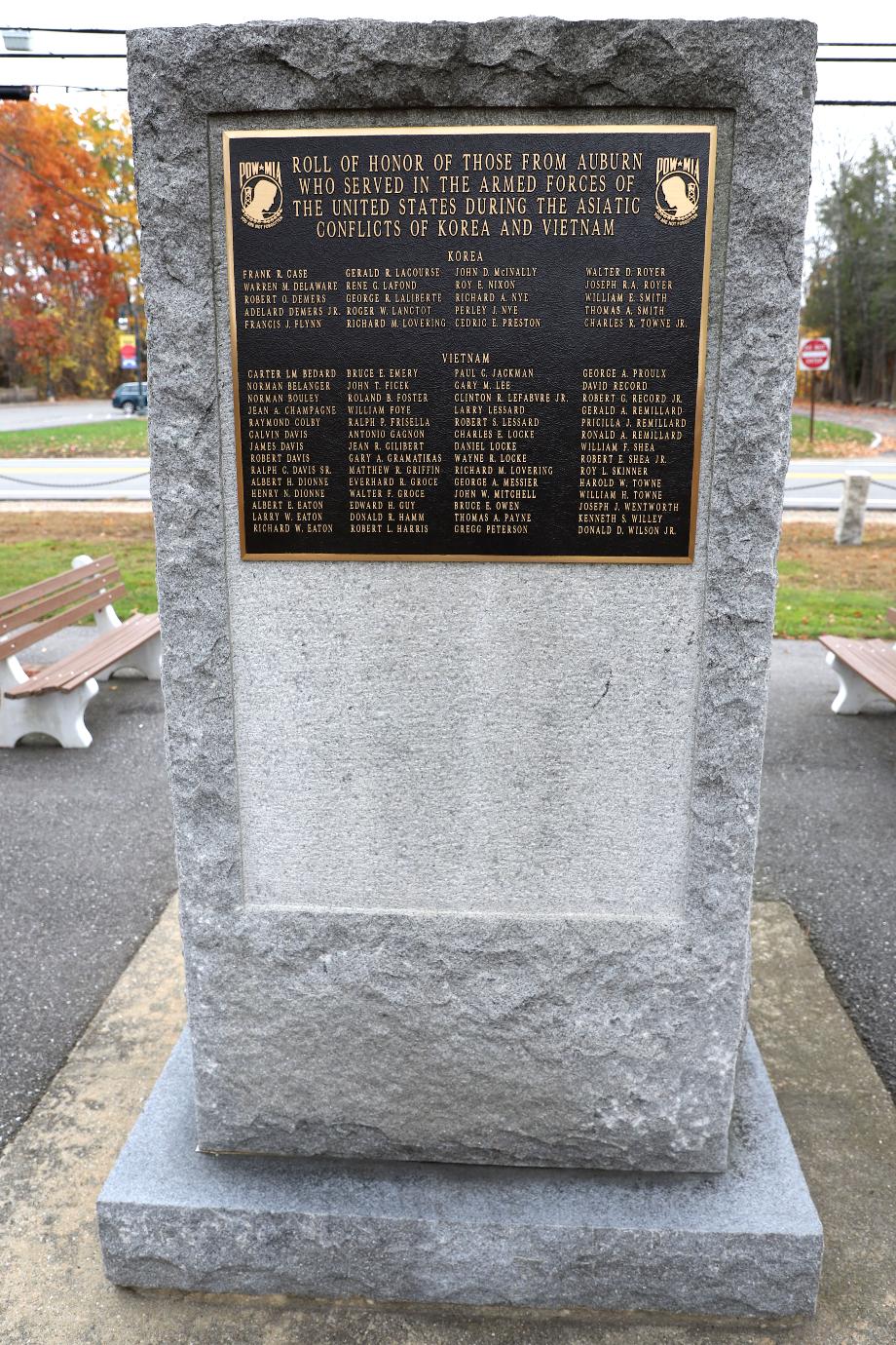 Auburn New Hampshire Korean War & Vietnam War Veterans Memorial