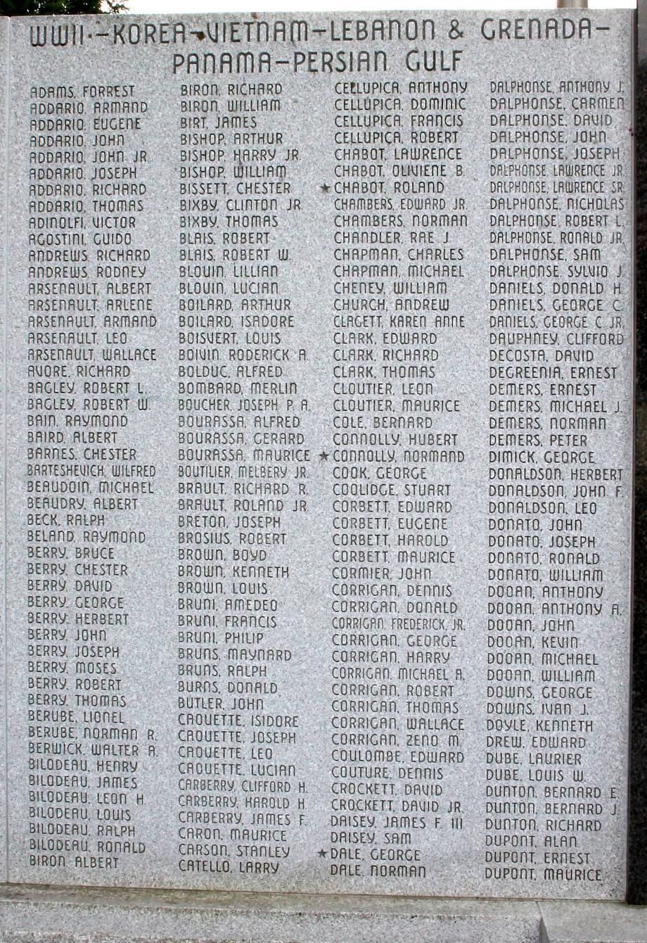 Gorham New Hampshire Veterans Memorial