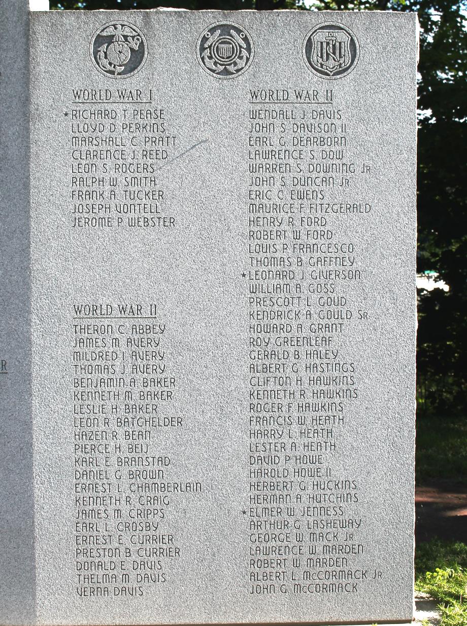 Hrness New Hampshire Veterans Memorial