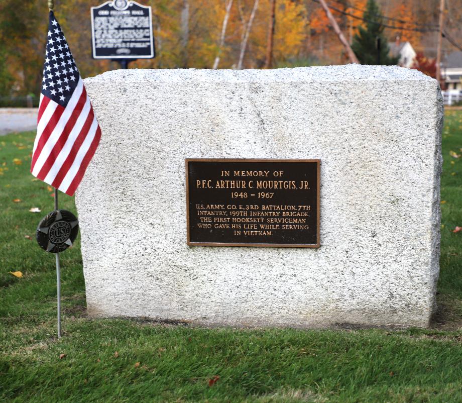 Hooksett New Hampshire Veterans Park - Private Arthur T Mourtgis Vietnam War Memorial