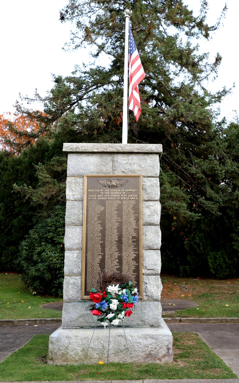 Hooksett New Hampshire World War II Veterans Memorial