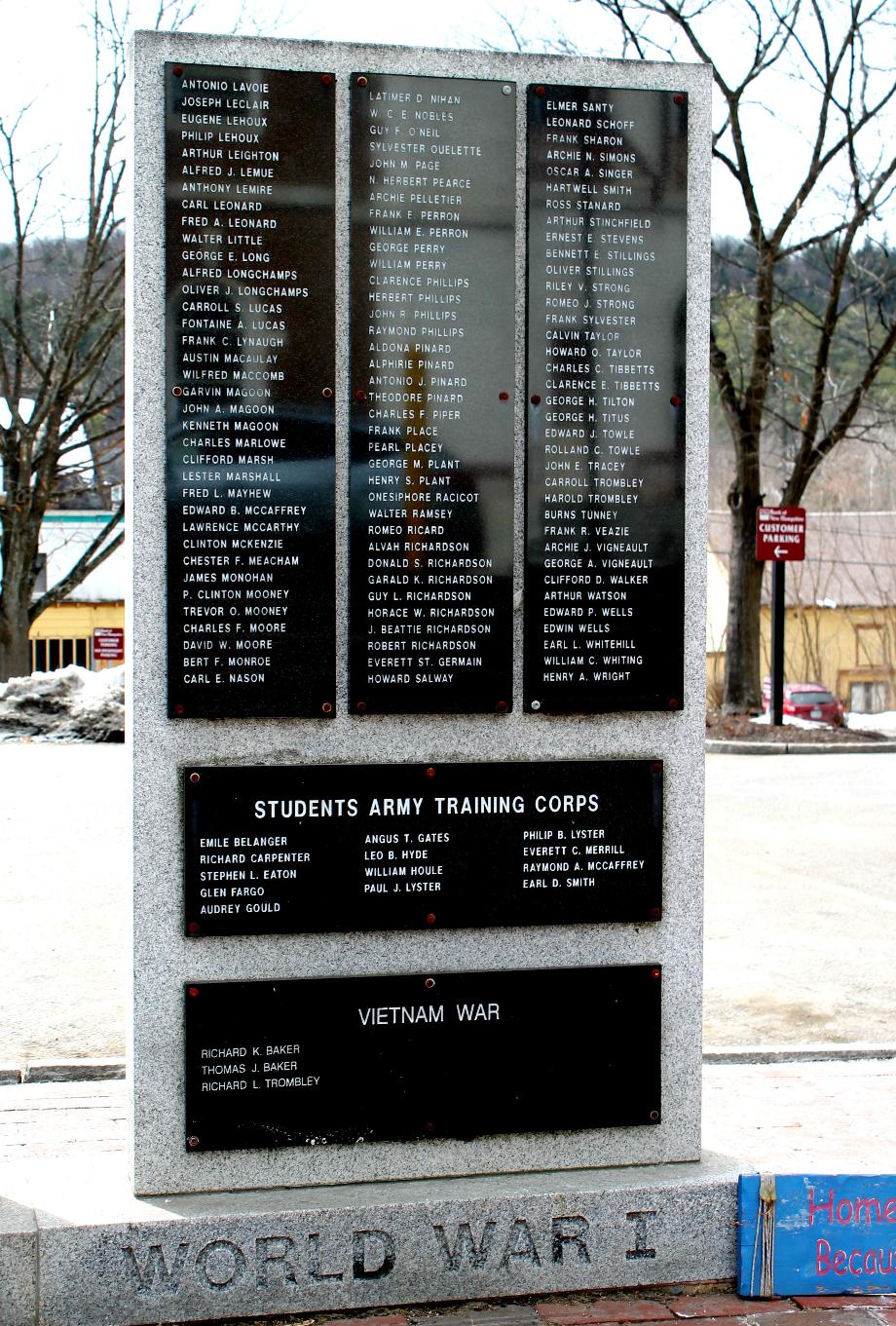 Littleton New Hampshire World War I Veterans Memorial