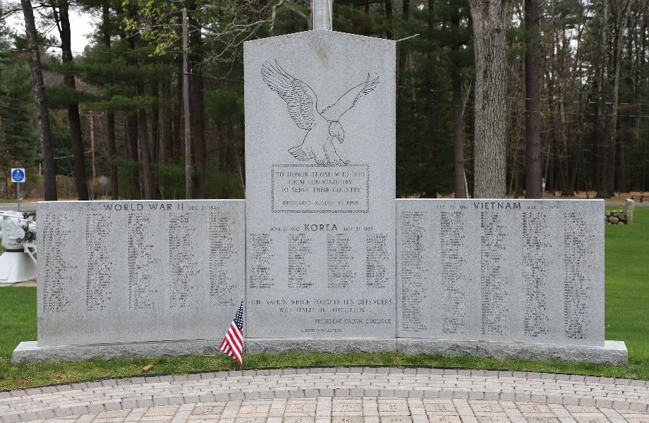 Londonderry New Hampshire World War II, Korean War & Vietnam War Veterans Memorial