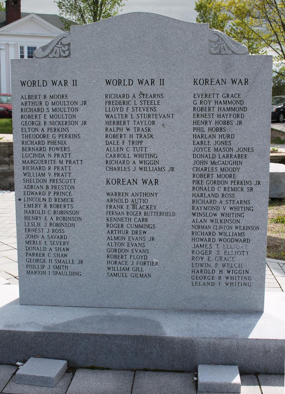 Shutesbury Massachusetts World War II & Korean War Veterans Memorial