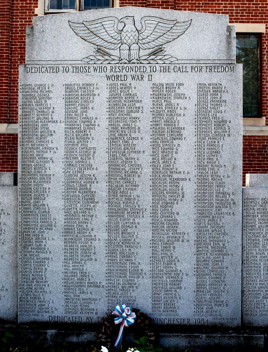 Winchester New Hampshire World War II Veterans Honor Roll